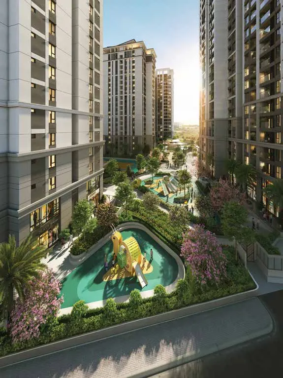Sân chơi và vườn xanh nội khu Gem Park